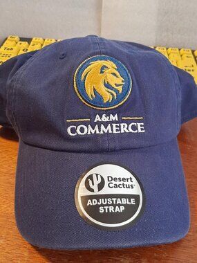 NEW ! Texas A&M Univ. Commerce Baseball Hat Tamuc Lions Brimmed Embroided Blue